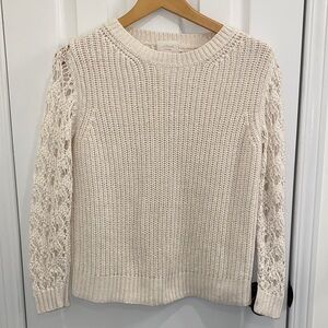 Wilfred Cream Knit Sweater, Cotton/Linen Blend